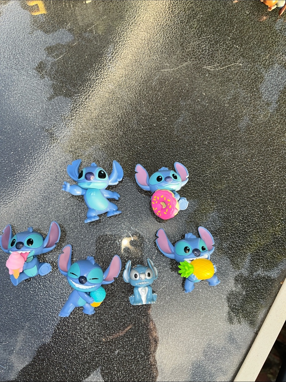Blue Stitch Figure Set with Donut, Pineapple & Ice Cream - Kids Toys
